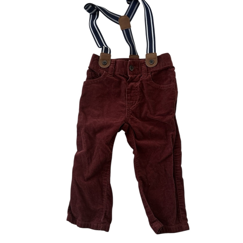 Kids Gymboree Corduroy Pants with Suspenders 18-24m